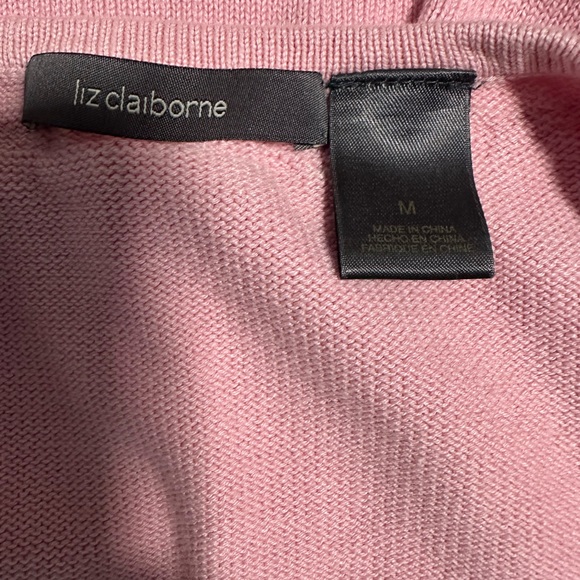 Liz Claiborne pink sequin women’s cardigan size medium - Picture 3 of 7